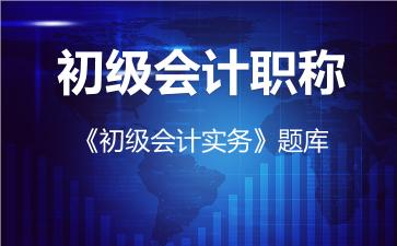2026年初级会计职称《初级会计实务》题库