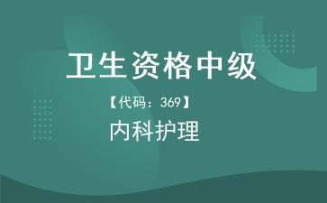 2026年卫生资格中级《【代码：369】内科护理》题库