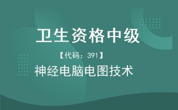 2026年卫生资格中级《【代码：391】神经电脑电图技术》题库