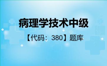 2026年病理学技术中级【代码：380】题库-基础知识