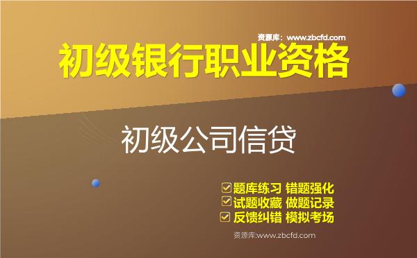 2026年初级银行职业资格《公司信贷》题库