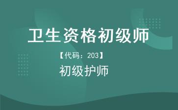 2026年卫生资格初级师《【代码：203】初级护师》题库
