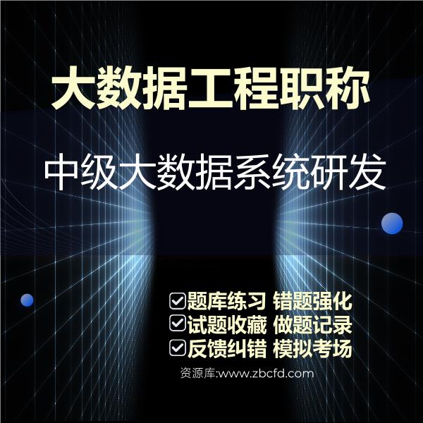 大数据工程职称中级大数据系统研发