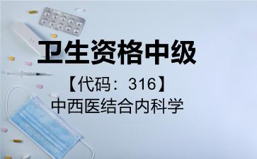 卫生资格中级代码316中西医结合内科学
