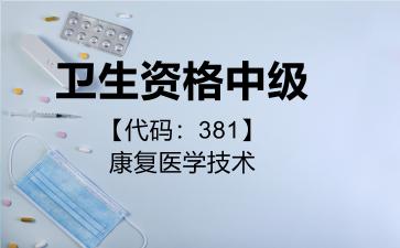 卫生资格中级代码381康复医学技术