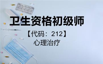 2026年卫生资格初级师【代码：212】心理治疗考试内容和题库